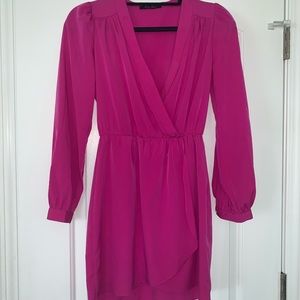 Magenta Long Sleeve Dresss
